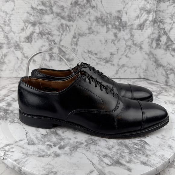Allen Edmonds Mens Cap Toe Black Leather Oxford Dress Shoe Size 11 Lace Up - Picture 5 of 10